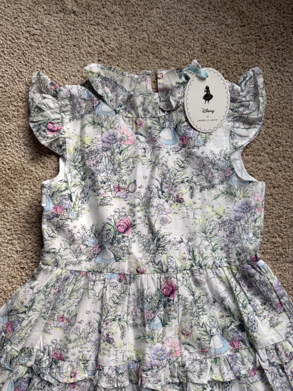 Disney X Janie & Jack Size 7 Alice in Wonderland Girls Dress - Picture 3 of 4